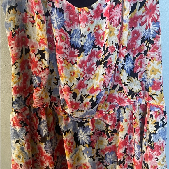 Betsey Johnson size 6 floral lace hem sleeveless fairy grunge punk girly - Picture 4 of 9